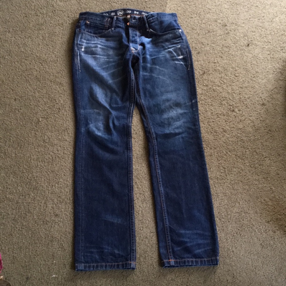 Dark wash Earnest Sewn designer jeans